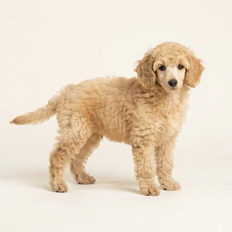 Dværgpuddel Welpe in Fawn