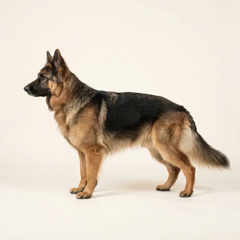 Gammel tysk schæferhund med Mellemlang pels