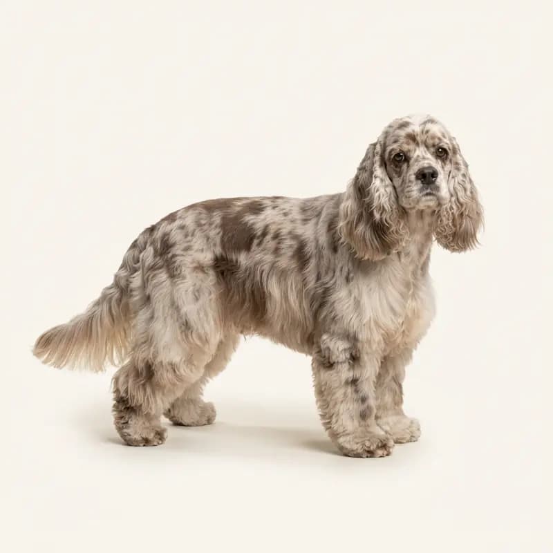 Voksen Amerikansk Cocker Spaniel i Merle