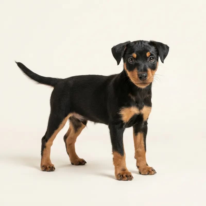 Teddy Roosevelt Terrier Welpe in Noir et feu