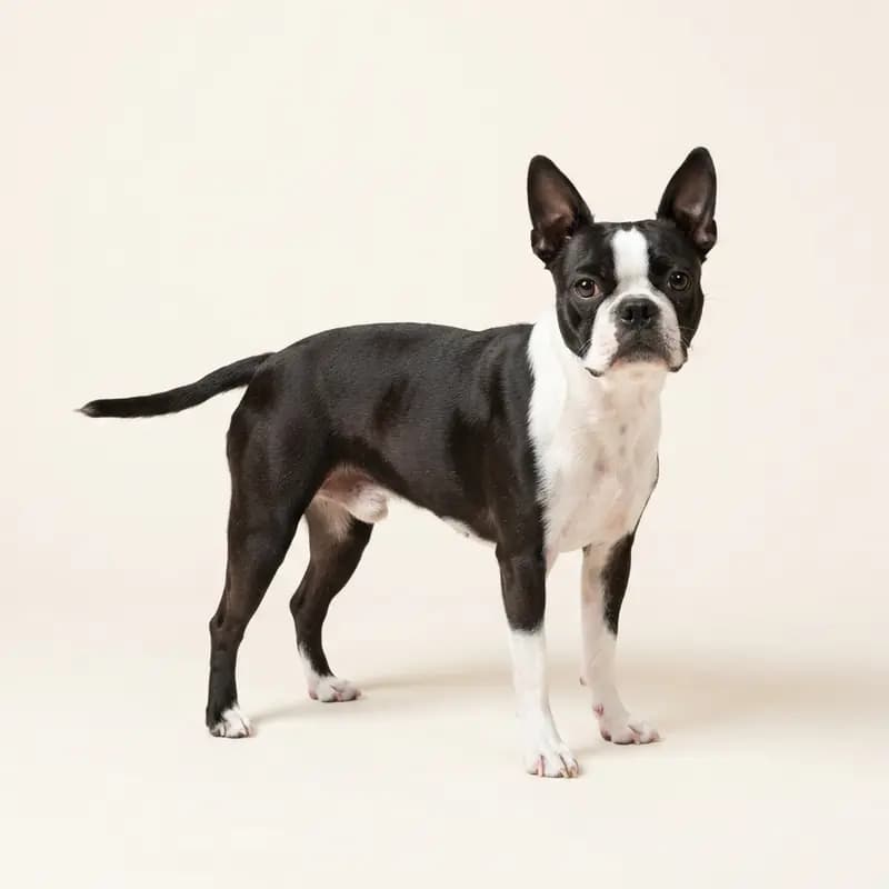 Voksen Boston Terrier i Sort-hvid