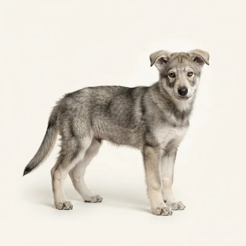 Saarlooswolfhond Welpe in Wolfsgrijs