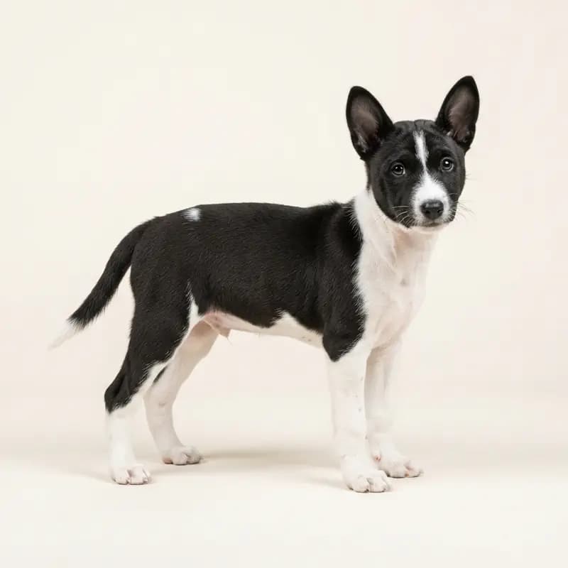 Basenji Welpe in Zwart-wit