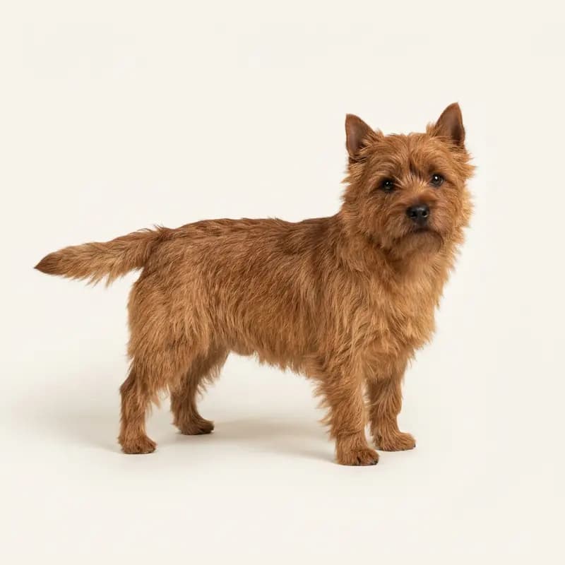 Voksen Cairn Terrier i Rød