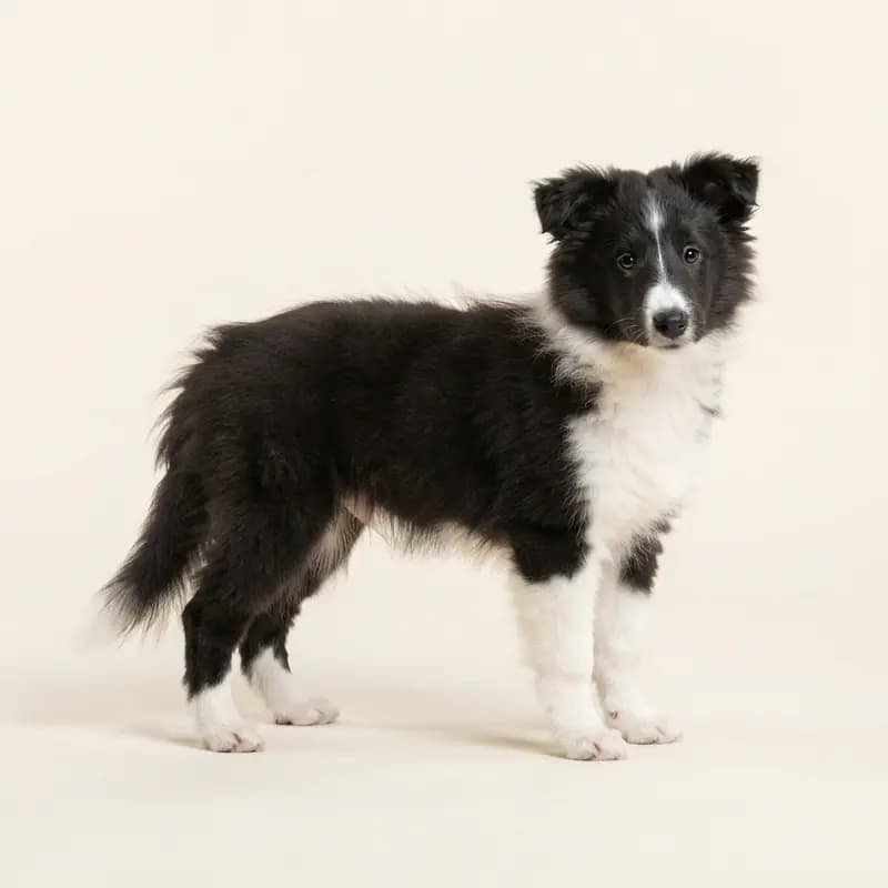 Shetland Sheepdog Welpe in Sort-hvid