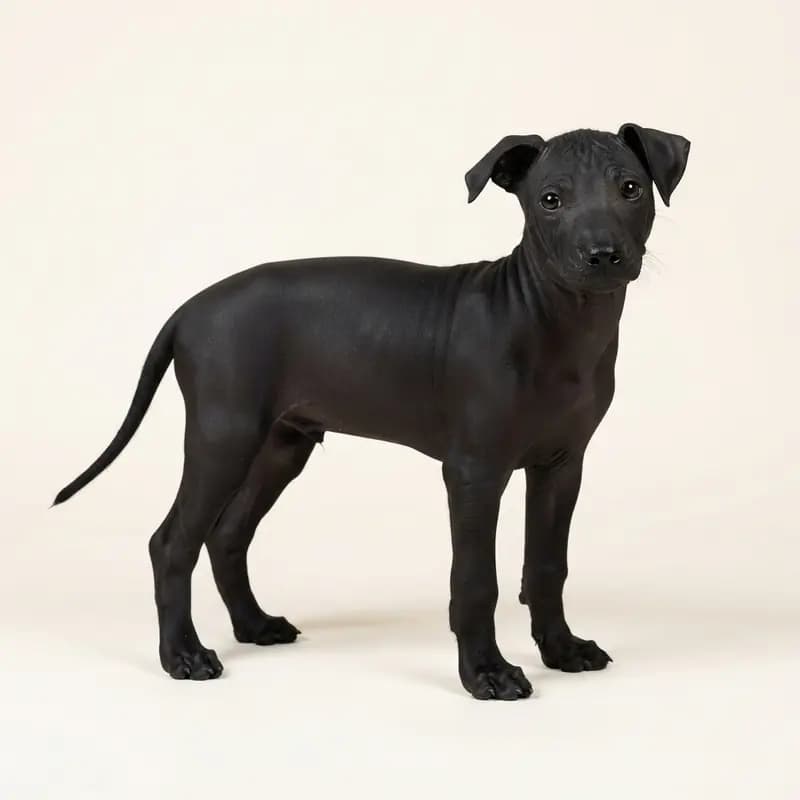 Chien nu équatorien Welpe in Noir