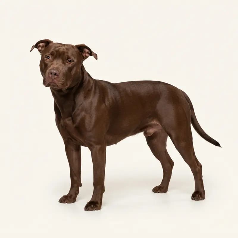 Voksen Amerikansk Staffordshire Terrier i Leverbrun