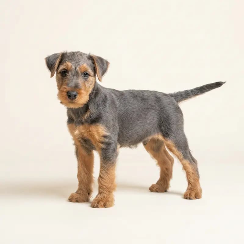 Lakeland Terrier Welpe in Blå med tan