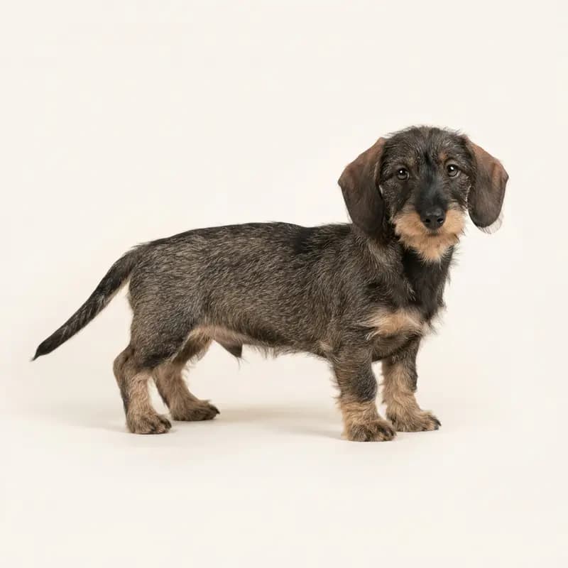 Gravhund (trådhåret) Welpe in Vildsvinefarvet