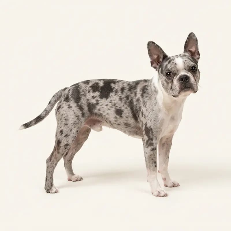 Voksen Boston Terrier i Merle