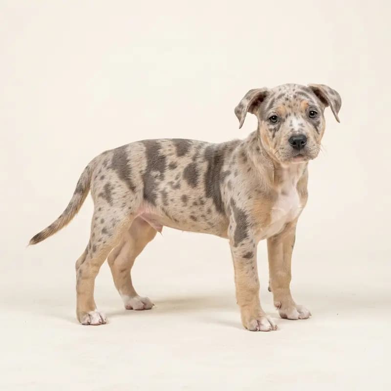 Amerikansk Staffordshire Terrier Welpe in Merle