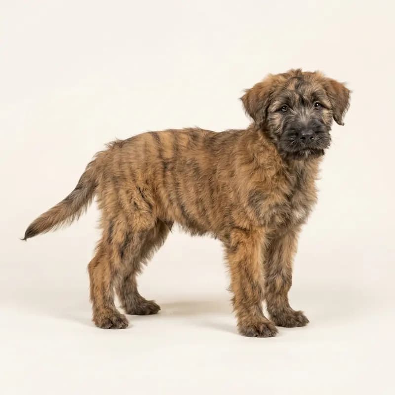 Bouvier des Flandres Welpe in Stribet