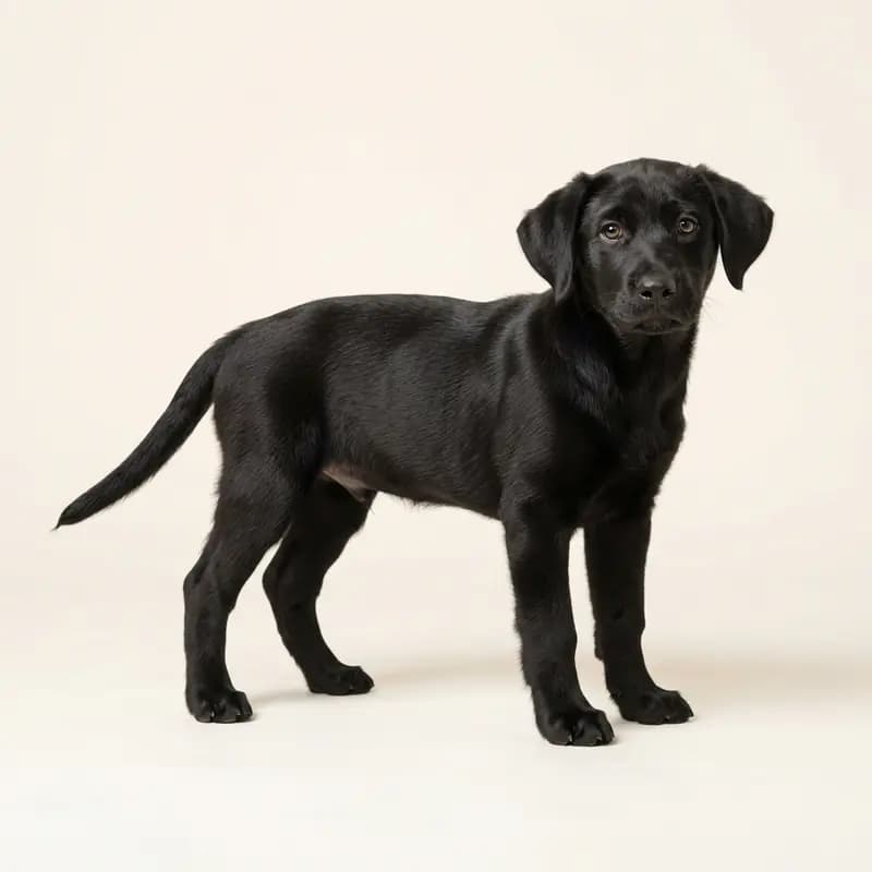 Aussiedor (Australische herder x labrador) Welpe in Zwart