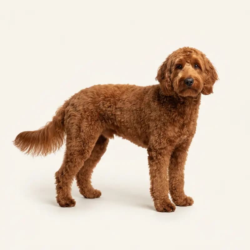 Labradoodle australien adulte en Rouge