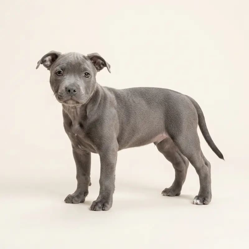 Staffordshire Bull Terrier Welpe in Bleu