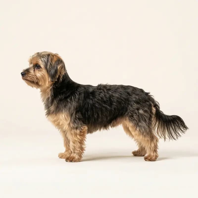 Morkie med Mellemlang pels