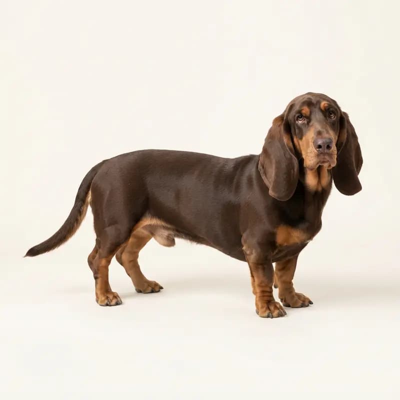 Voksen Basset Hound i Tofarvet