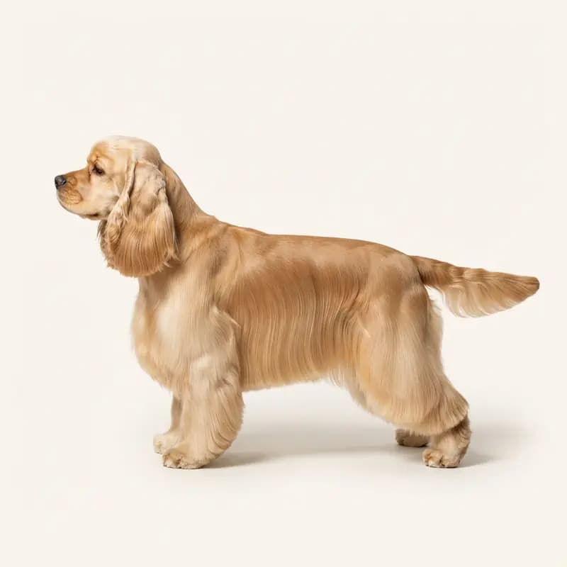 Amerikansk Cocker Spaniel med Silkeblød pels