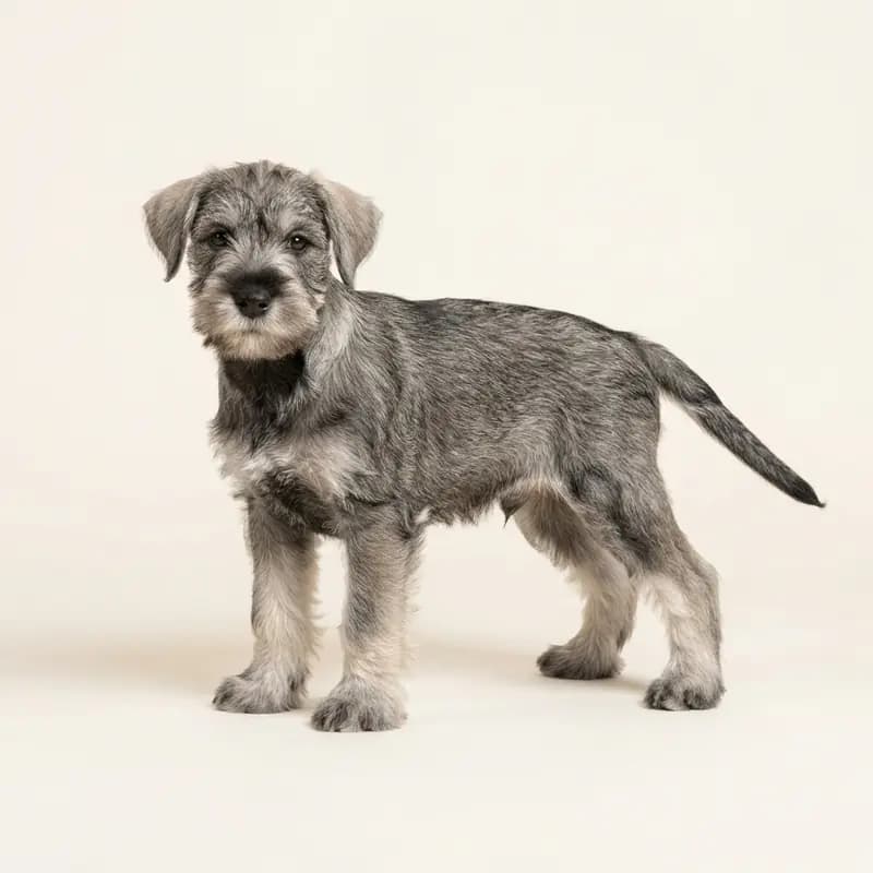 Schnauzer Welpe in Salt og peber