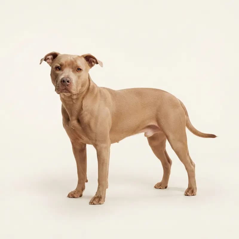 Volwassen Amerikaanse Pitbullterriër in Reekleur