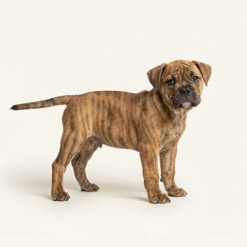 Continental Bulldog Welpe in Gestroomd