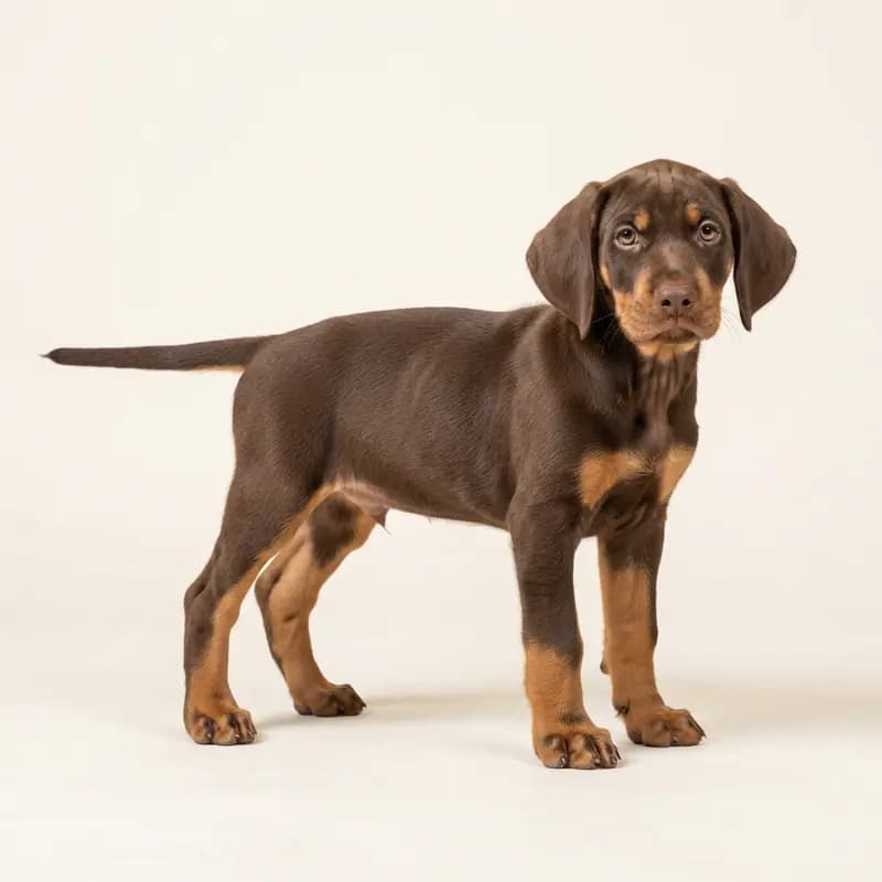 Braque francais, type Gascogne Welpe in Bruin met tan
