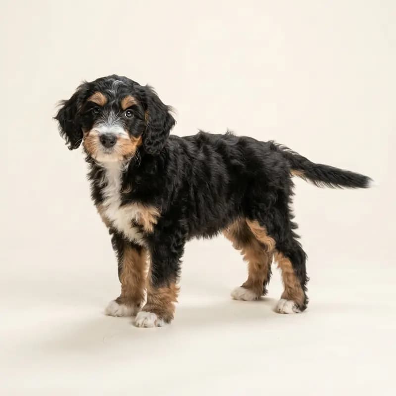 Aussiedoodle Welpe in Driekleurig