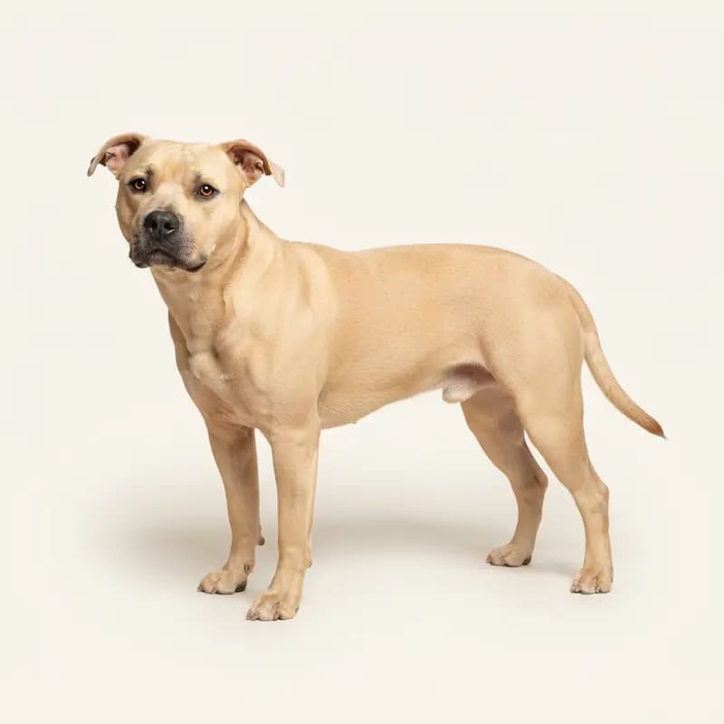 Voksen Amerikansk Staffordshire Terrier i Fawn