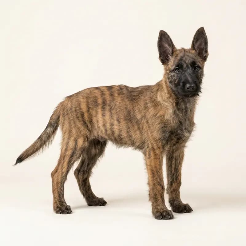 Hollandsk Hyrdehund, ruhåret Welpe in Stribet