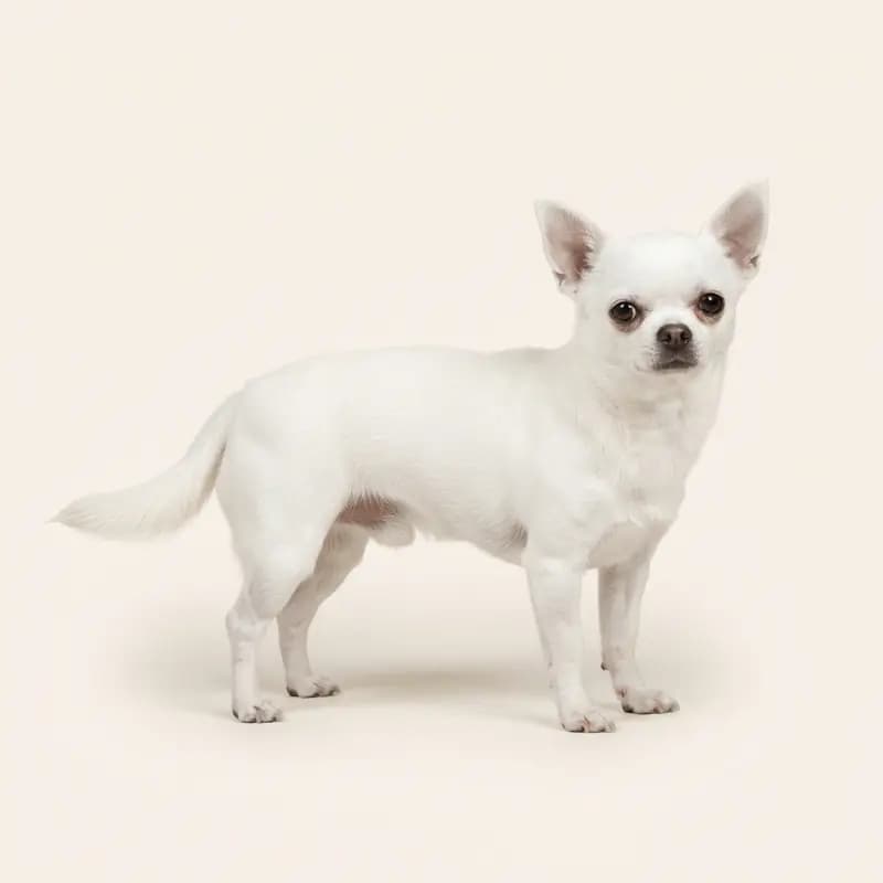 Beyaz renginde yetişkin Chihuahua