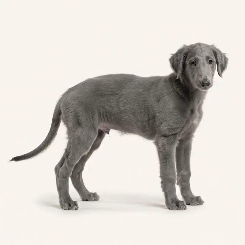Barzoi Welpe in Grijs