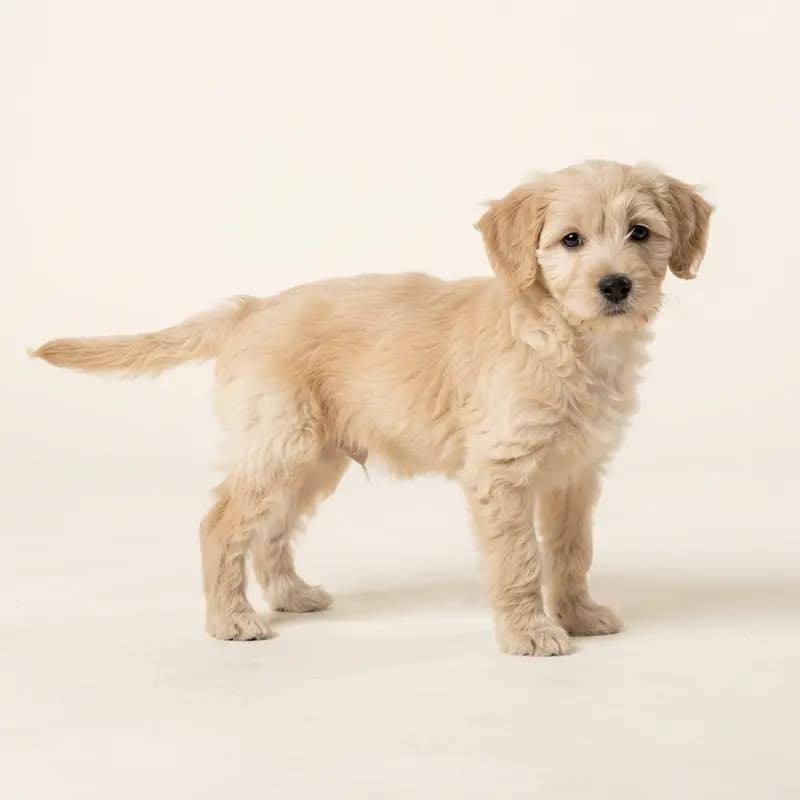 Jackapoo Welpe in Creme