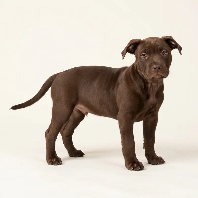 American Bully Welpe in Chocolat