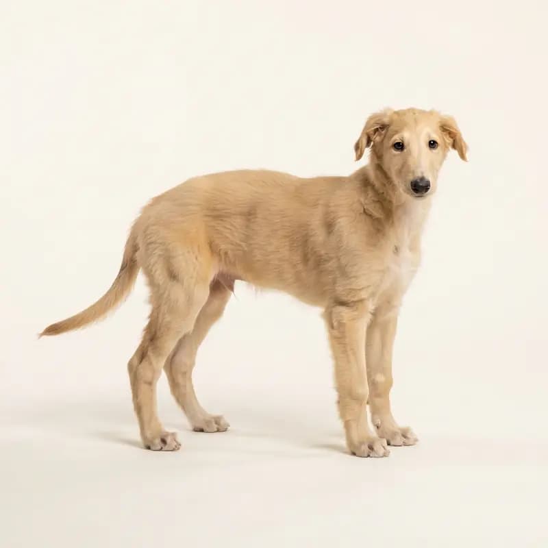 Barzoi Welpe in Reekleur