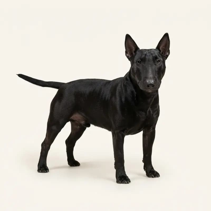Siyah renginde yetişkin Bull Terrier