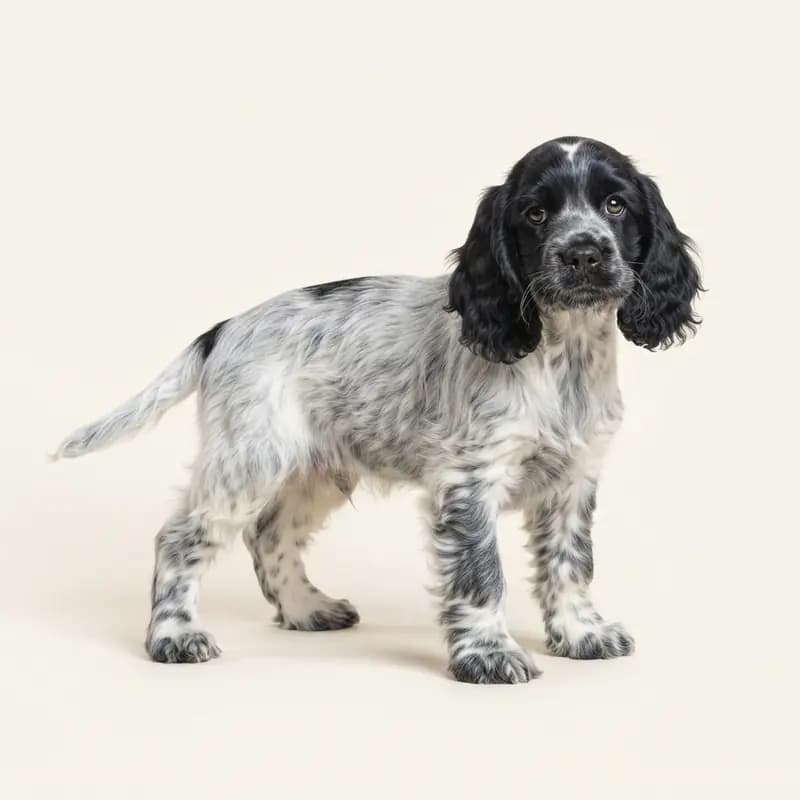 Amerikansk Cocker Spaniel Welpe in Skimmel