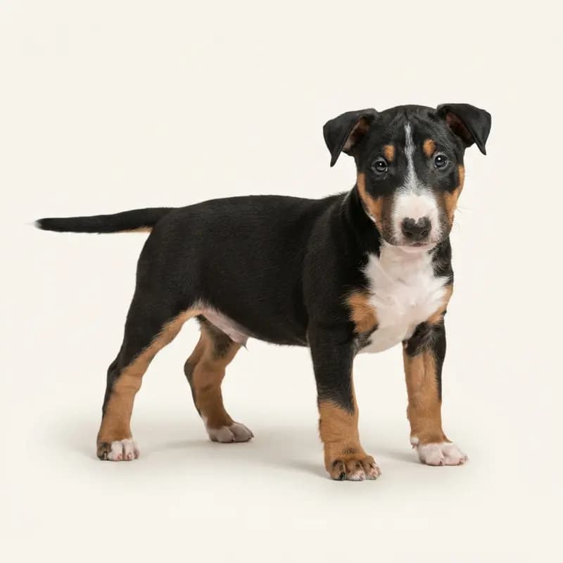 Bull Terrier miniature Welpe in Tricolore