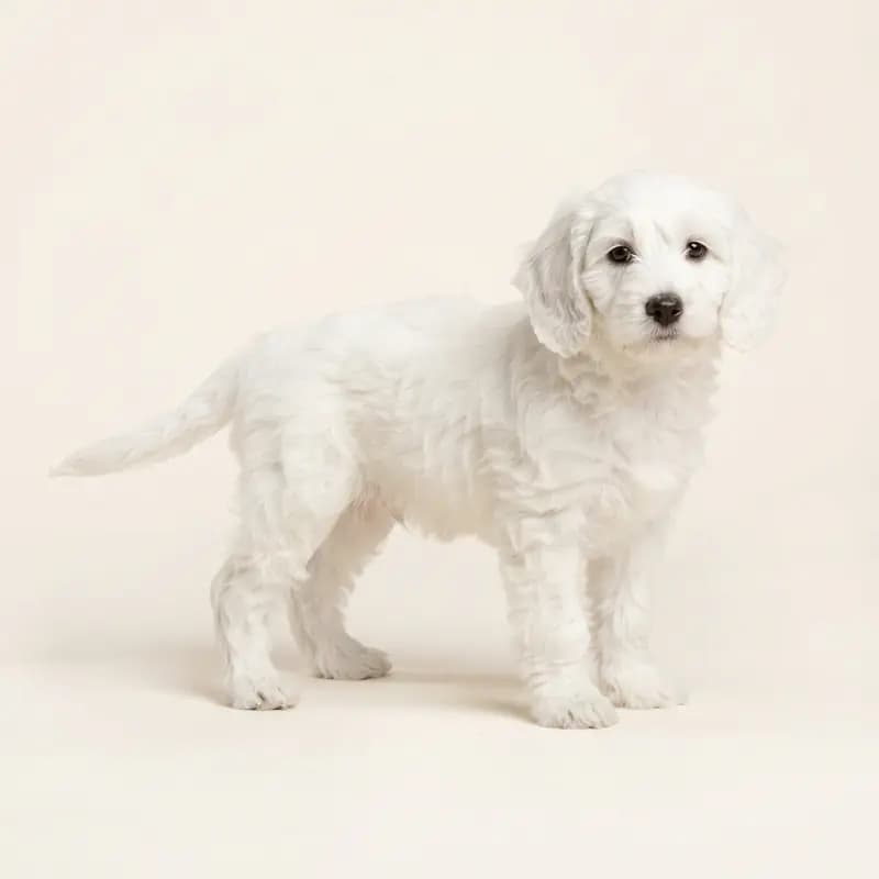Cockapoo Welpe in Wit