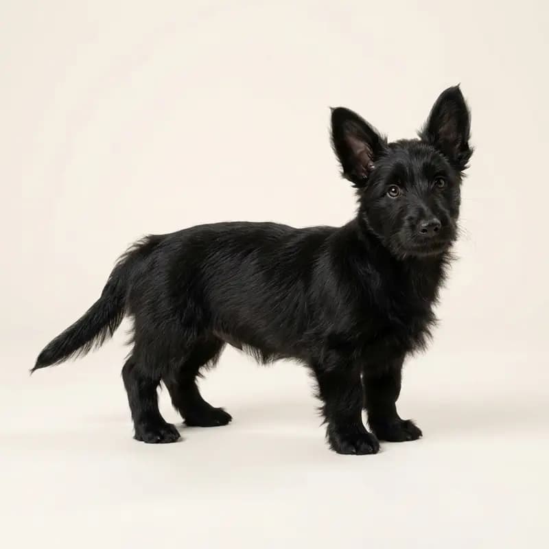 Skye Terrier Welpe in Noir