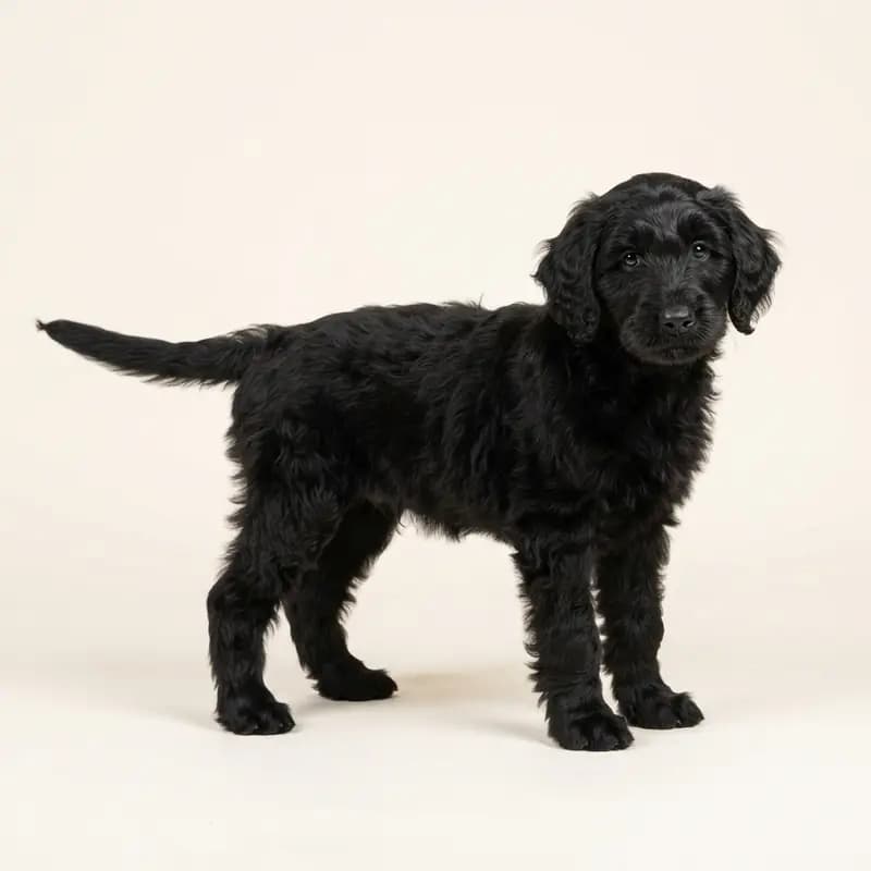 Bernedoodle Welpe in Sort