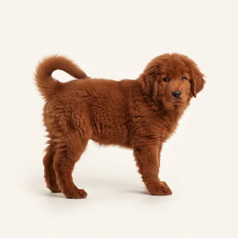 Dogue du Tibet Welpe in Rouge