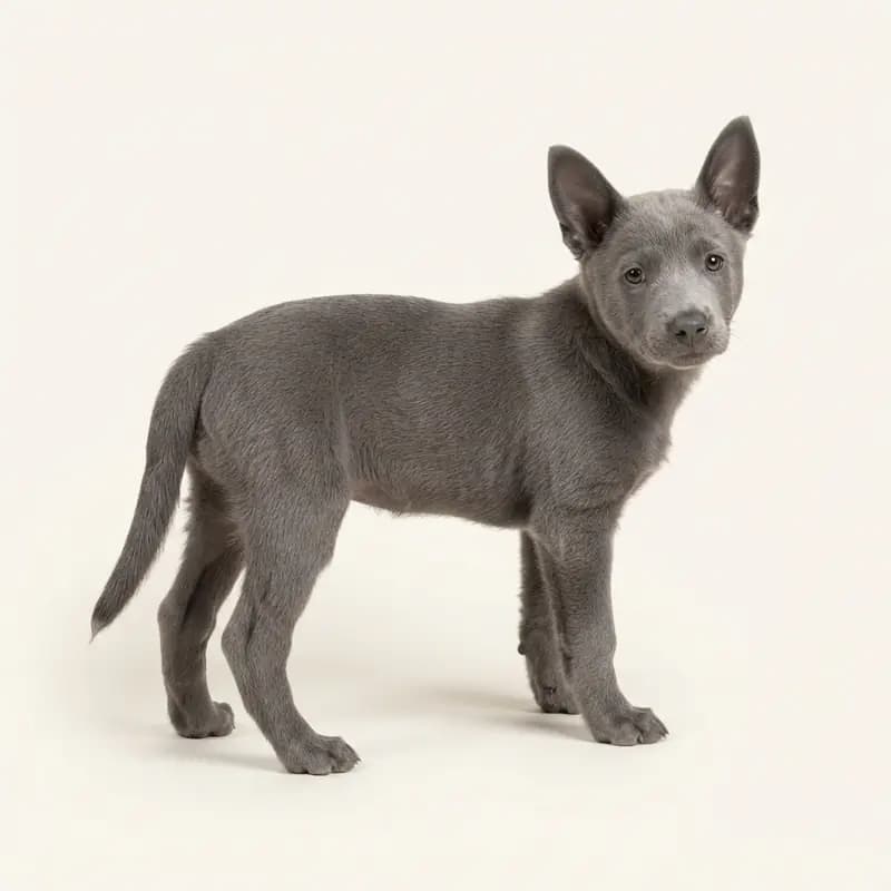 Australsk Stumpy Tail Cattle Dog Welpe in Blå