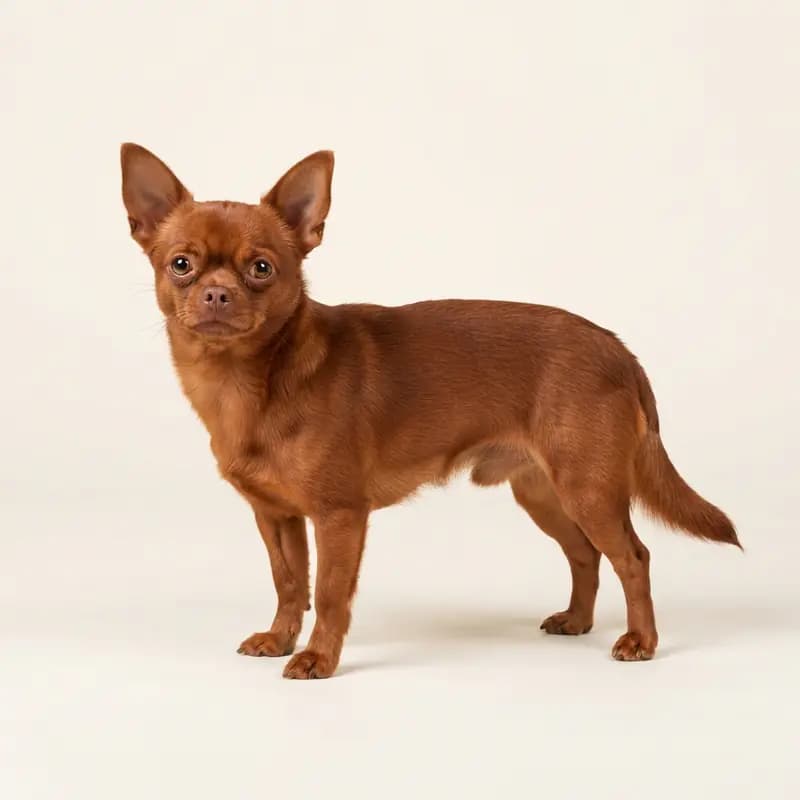 Kırmızı renginde yetişkin Chihuahua