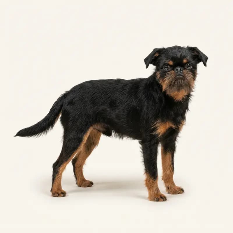Volwassen Brusselse Griffon in Zwart met tan