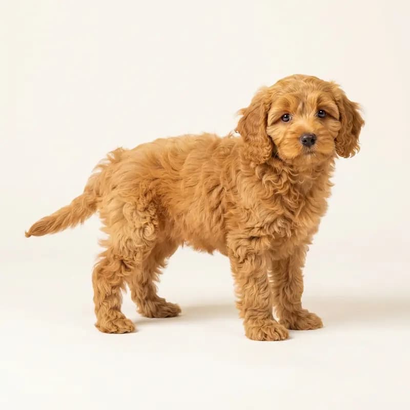 Cavapoo Welpe in Guldfarvet