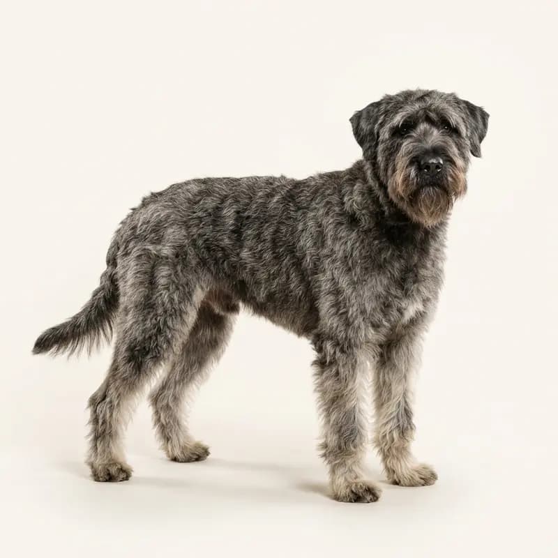 Voksen Bouvier des Flandres i Salt og peber