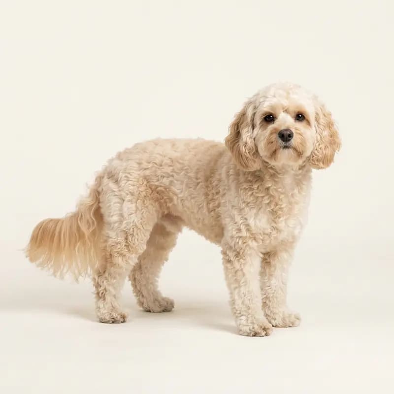 Voksen Cavapoo i Creme