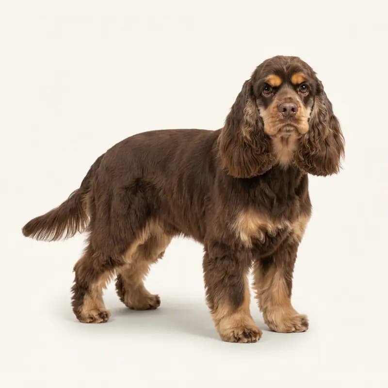 Voksen Amerikansk Cocker Spaniel i Brun med tan
