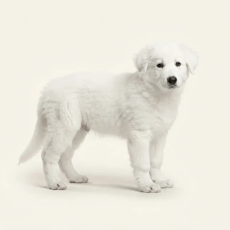 Polonya Tatra Çoban Köpeği Welpe in Beyaz