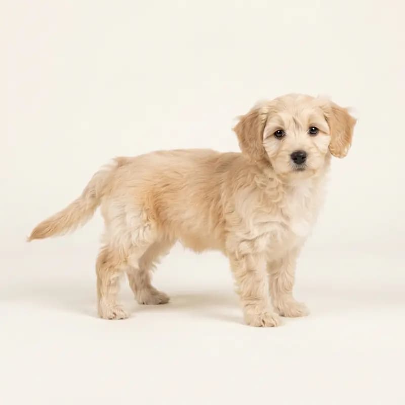Corgipoo Welpe in Creme